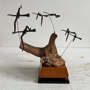 Vintage Birds in Flight Kinetic Sculpture